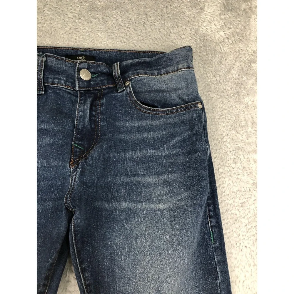 True Religion Jeans Mens 30x31 Rocco Relaxed Skinny Blue Denim Low Rise